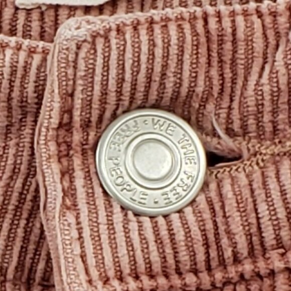 Free People We The Free Corduroy Pants Size 26 Mauve Pink High Rise Skinny Ankle - Picture 5 of 9